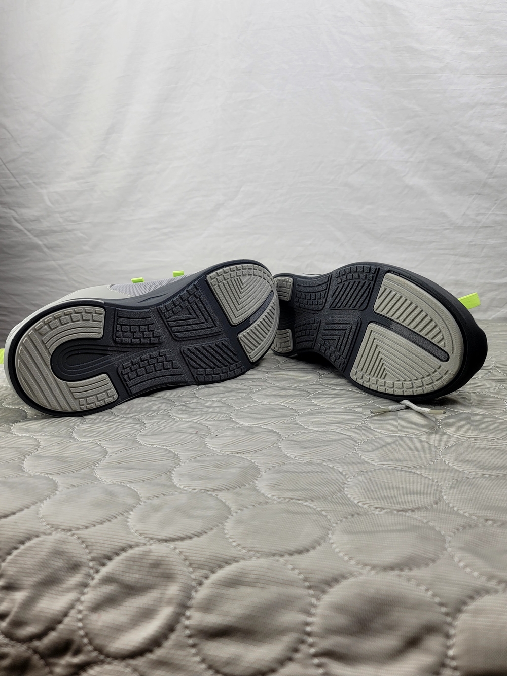All in Motion Men's Low Top Lace-Up Athletic Sneakers Gray/Neon Green - Picture 4 of 7